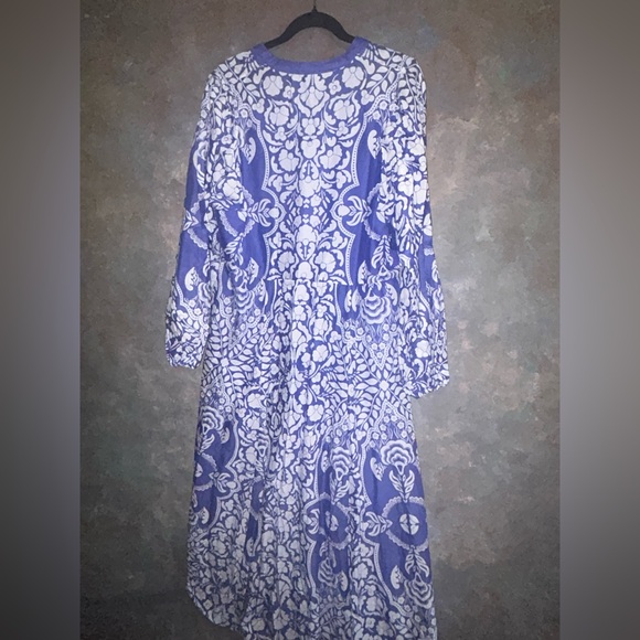 Boden Blue and White Long Sleeve Dress size 12 us - Picture 5 of 5
